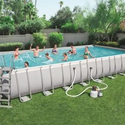 Piscine Tubulaire Bestway 9,56m X 4,88m X 1,32 Filtre Sable