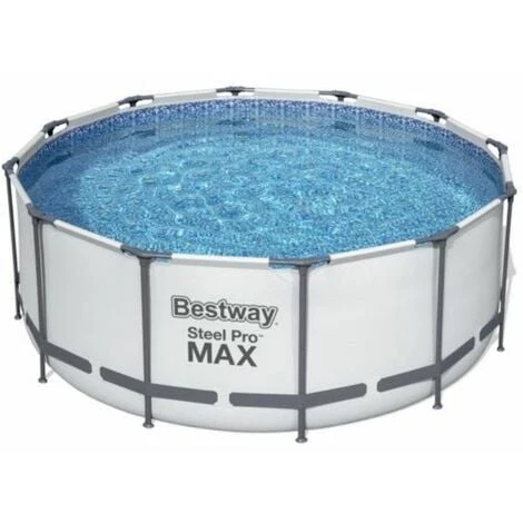 BESTWAY Piscine Tubulaire Ronde Grise Steel Pro Max Ø3.66 X H.1.22 M 3 BESTWAY Piscine Tubulaire Ronde Grise Steel Pro Max Ø3.66 X H.1.22 M