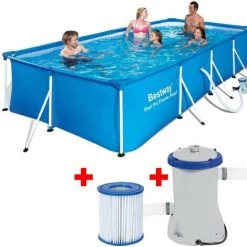 Piscine Hors-sol Tubulaire Pour Enfants Bestway Family Splash Frame Pool 400x211x81 Cm Filtre à Cartouche De 1.249 Litres/heure -BESTWAY Soldes Boutique 11989086 5