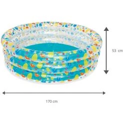 Piscine Gonflable Pour Enfants Bestway Transparent Tropical Play 170x53 Cm -BESTWAY Soldes Boutique 14004933 3