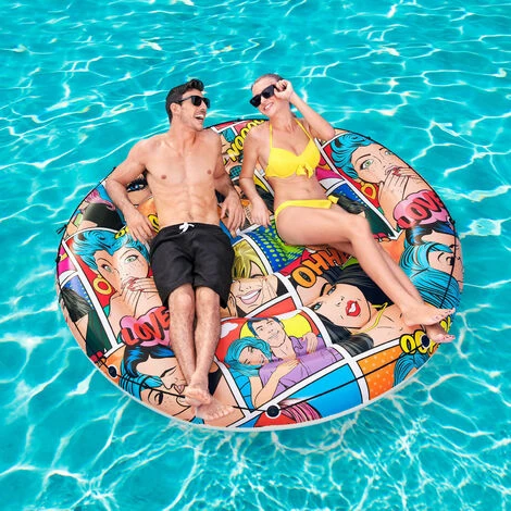 Matelas Gonflable Pop Art Comic Bestway Redonda 188 Cm 5 Matelas Gonflable Pop Art Comic Bestway Redonda 188 Cm – Image 3