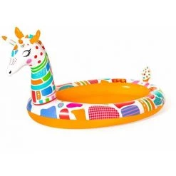 Piscine Hors-sol Gonflable Pour Enfants Bestway Girafe 266x157x127 Cm Avec Spray D'Eau