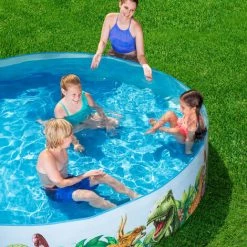 Piscine Gonflable Pour Enfants Bestway Dinosaures 244x46 Cm Forme Ronde PVC -BESTWAY Soldes Boutique 17855300 5