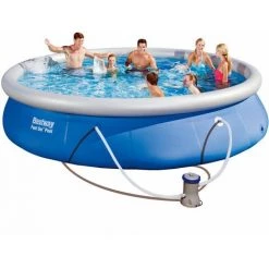 BESTWAY Piscine Autoportante Familiale Ø 457cm X H 84cm - Pompe Filtration Et Cartouche
