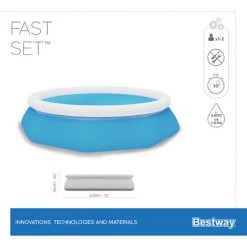 Bestway Fast Set™ 305 X 76 Cm Outdoor Garden Inflatable Swimming Pool -BESTWAY Soldes Boutique 18473798 4