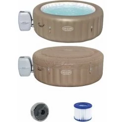 BESTWAY Spa Bain à Remous Bain à Bulles Lay Z Palm Springs 196x71cm Massage - Cartouche