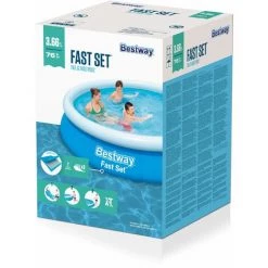 Bestway Piscine Ronde Fast Set 366 X 76 Cm Piscine Jardin Extérieur Enfant Robuste Autoportante Gonflable -BESTWAY Soldes Boutique 18474004 3
