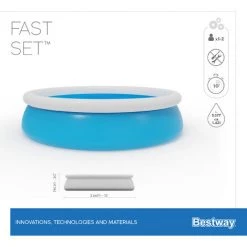 Bestway Piscine Ronde Fast Set 366 X 76 Cm Piscine Jardin Extérieur Enfant Robuste Autoportante Gonflable -BESTWAY Soldes Boutique 18474004 4