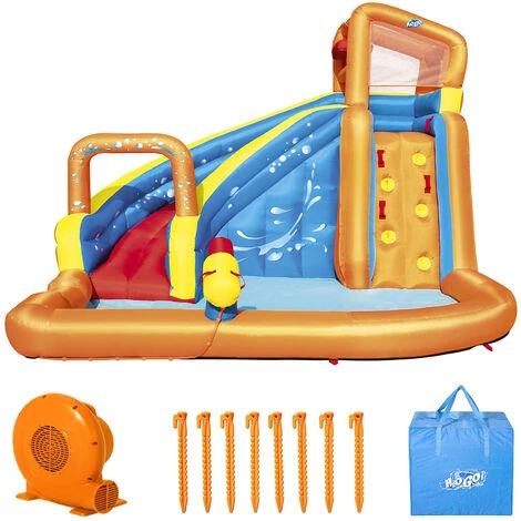 Bestway H2OGO Waterpark ! Aire De Jeux Gonflable • Structure Gonflable Aquatique • Soufflerie En Continu • Toboggan - Tunnel - Pataugeoire - Mur D'escalade • 420X320x26cm 3 Bestway H2OGO Waterpark ! Aire De Jeux Gonflable • Structure Gonflable Aquatique • Soufflerie En Continu • Toboggan - Tunnel - Pataugeoire - Mur D'escalade • 420X320x26cm