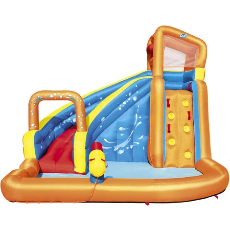 Bestway H2OGO Waterpark ! Aire De Jeux Gonflable • Structure Gonflable Aquatique • Soufflerie En Continu • Toboggan - Tunnel - Pataugeoire - Mur D'escalade • 420X320x26cm 4 Bestway H2OGO Waterpark ! Aire De Jeux Gonflable • Structure Gonflable Aquatique • Soufflerie En Continu • Toboggan - Tunnel - Pataugeoire - Mur D'escalade • 420X320x26cm – Image 2