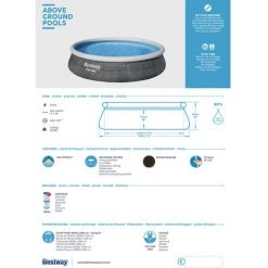 Bestway Piscine Ronde Fast Set 396 X 84 Cm Pisicne Hors Sol Pompe -BESTWAY Soldes Boutique 18616816 2