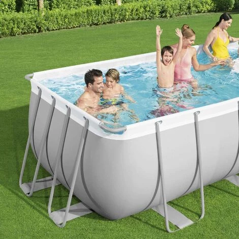 Piscine Tubulaire Hors Sol Vostok Grise Bestway. Rectangulaire Avec Accessoires 4x2 M 6 Piscine Tubulaire Hors Sol Vostok Grise Bestway. Rectangulaire Avec Accessoires 4x2 M – Image 4