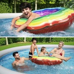 BESTWAY Piscine Gonflable Hors Sol Aral Imitation Rotin. Ronde 396x84cm Avec Pompe De Filtration. Filtre à Cartouche Et Cartouche Filtrante - Aspect Rotin 9 BESTWAY Piscine Gonflable Hors Sol Aral Imitation Rotin. Ronde 396x84cm Avec Pompe De Filtration. Filtre à Cartouche Et Cartouche Filtrante - Aspect Rotin -BESTWAY Soldes Boutique 28171327 3