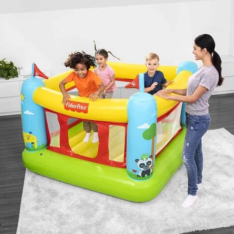 Bestway 93553 Trampoline Gonflable Maison Et Jardin Pour Enfants Bouncestatic Fisher-Price 3 Bestway 93553 Trampoline Gonflable Maison Et Jardin Pour Enfants Bouncestatic Fisher-Price