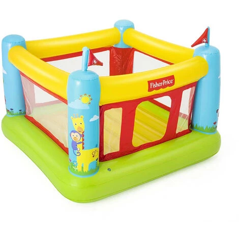 Bestway 93553 Trampoline Gonflable Maison Et Jardin Pour Enfants Bouncestatic Fisher-Price 4 Bestway 93553 Trampoline Gonflable Maison Et Jardin Pour Enfants Bouncestatic Fisher-Price – Image 2