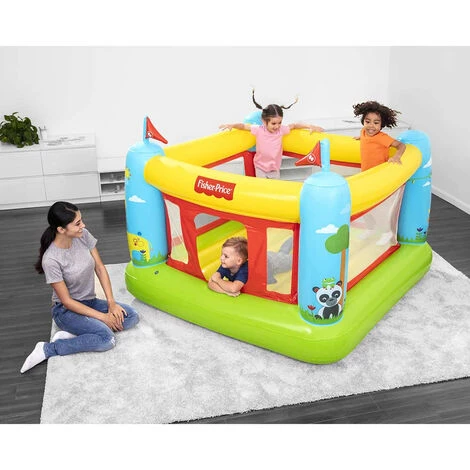 Bestway 93553 Trampoline Gonflable Maison Et Jardin Pour Enfants Bouncestatic Fisher-Price 6 Bestway 93553 Trampoline Gonflable Maison Et Jardin Pour Enfants Bouncestatic Fisher-Price – Image 4