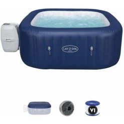 Spa Gonflable Bestway Lay-Z-Spa Hawaii Pour 4-6 Personnes Carré 180x180x71 Cm