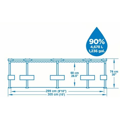 Piscine Hors-sol Tubulaire Bestway Steel Pro Max 305x76 Cm 4 Piscine Hors-sol Tubulaire Bestway Steel Pro Max 305x76 Cm – Image 2