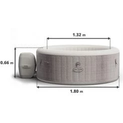 BESTWAY Spa Gonflable Rond Lay-Z-Spa® Cancun Airjet™ 2-4 Places - Gris Clair -BESTWAY Soldes Boutique 29411770 5