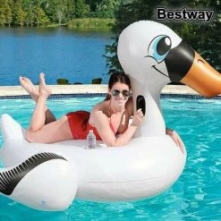 Bestway 41109 Noir, Blanc Vinyle Bouée à Chevaucher Flotteur De Plage Et De Piscine