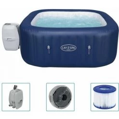 Cuve Thermale Gonflable Lay-Z-Spa Hawaii AirJet Bestway - Bleu
