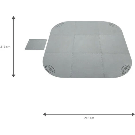 Tapis Protecteur Pour Lay-Z-Spa Bestway 216x216 Cm 5 Tapis Protecteur Pour Lay-Z-Spa Bestway 216x216 Cm – Image 3