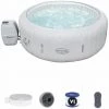 Spa Gonflable Bestway Lay-Z-Spa Paris Pour 4-6 Personnes Rond 196x66 Cm Avec Lumières LED