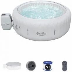 Spa Gonflable Bestway Lay-Z-Spa Paris Pour 4-6 Personnes Rond 196x66 Cm Avec Lumières LED