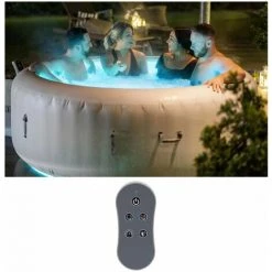 Spa Gonflable Bestway Lay-Z-Spa Paris Pour 4-6 Personnes Rond 196x66 Cm Avec Lumières LED -BESTWAY Soldes Boutique 30890828 4