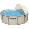 Kit Piscine Tubulaire Bestway POWER STEEL FRAME POOL Ronde Ø396 X 107cm Avec Auvent -BESTWAY Soldes Boutique 31653940 1