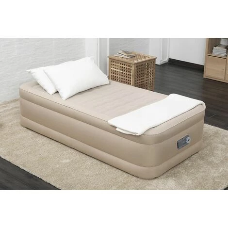 Lit Gonflable Individuel Bestway 191x97x46 Cm Gonfleur Integré Fortech Beige 5 Lit Gonflable Individuel Bestway 191x97x46 Cm Gonfleur Integré Fortech Beige – Image 3