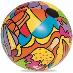 Ballon De Plage Gonflable Pop Art Bestway Ø63 Cm Environ