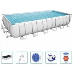 Ensemble De Piscine Power Steel Rectangulaire 732x366x132 Cm Bestway