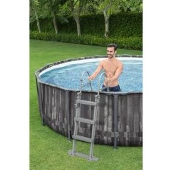 Piscine Hors Sol Ø 366 X 100 Cm BESTWAY Ronde Steel Pro Max™ Piscine Tubulaire Décor Bois 10 Piscine Hors Sol Ø 366 X 100 Cm BESTWAY Ronde Steel Pro Max™ Piscine Tubulaire Décor Bois -BESTWAY Soldes Boutique 35420410 4