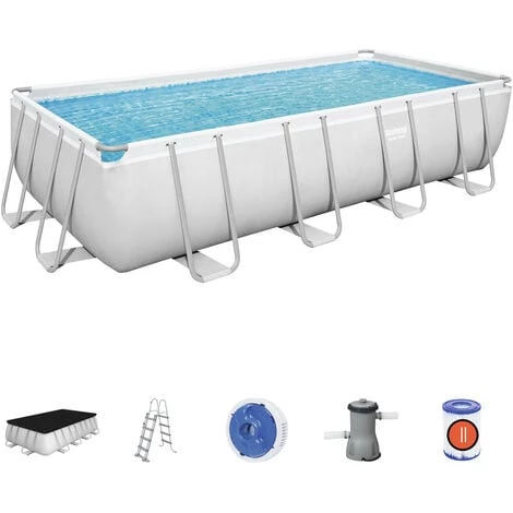 Piscine Hors-sol Tubulaire Bestway Power Steel 488x244x122 Cm Épurateur à Cartouche De 3 028 L/H Bâche Et Échelle 3 Piscine Hors-sol Tubulaire Bestway Power Steel 488x244x122 Cm Épurateur à Cartouche De 3 028 L/H Bâche Et Échelle