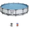 Piscine Hors-sol Tubulaire Bestway Steel Pro Max 427x84 Cm Épurateur à Cartouche De 2 006 L/H