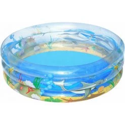 Lay-Z-Spa Bestway Piscine Gonflable TRANSPARENTE VIE SOUMARINE ?1.7m X H53cm - Transparent - Vinyle - Motif - Chine - 697 L - 170 Cm (51048)