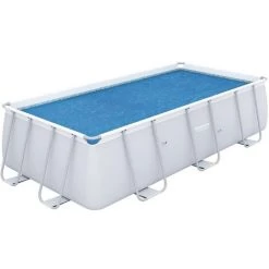 Bâche à Bulles Bestway Rectangulaire 9,27 X 4,54 M Pour Piscine De 9,56 X 4,88 X 1,32 M