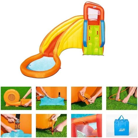 Toboggan Gonflable Pour Enfants 366X337X241Cm Polyester Water Park Bestway 53347 4 Toboggan Gonflable Pour Enfants 366X337X241Cm Polyester Water Park Bestway 53347 – Image 2