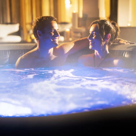 Spa Gonflable Rond BESTWAY Lay-Z Santorini Hydrojet Pro 5 à 7 Personnes - Grey 6 Spa Gonflable Rond BESTWAY Lay-Z Santorini Hydrojet Pro 5 à 7 Personnes - Grey – Image 4