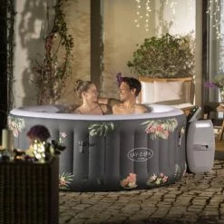 Spa Gonflable Rond BESTWAY Lay-Z Aruba Airjet Pour 2 à 3 Personnes - Grey -BESTWAY Soldes Boutique 50897467 3