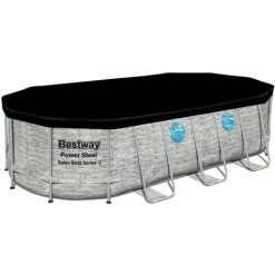 Piscine Hors Sol Tubulaire Bestway Power Steel Design Pierre 549x274x122 Cm Épurateur à Cartouche De 5.678 L/h Bâche, Échelle -BESTWAY Soldes Boutique 51242454 3