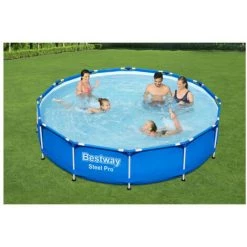 Pack BESTWAY Piscine Tubulaire Ronde - Steel Pro - 366 X 76 Cm - Tapis De Sol - 366 X 366 - Bleu -BESTWAY Soldes Boutique 52053657 3