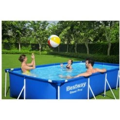 Piscine Tubulaire Rectangulaire BESTWAY - 400 X 211 X 81 Cm - 5 700 L - Steel Pro - 56424 - Blanc -BESTWAY Soldes Boutique 52053671 4