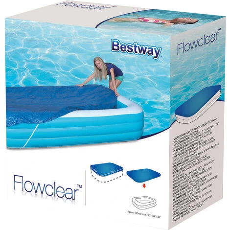 Couverture De Piscine Bestway Flowclear - Blauw 4 Couverture De Piscine Bestway Flowclear - Blauw – Image 2
