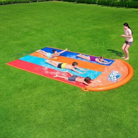 Toboggan à Quatre Pistes Bestway H2OGO 4.88 Mtr. - Oranje 7 Toboggan à Quatre Pistes Bestway H2OGO 4.88 Mtr. - Oranje – Image 5