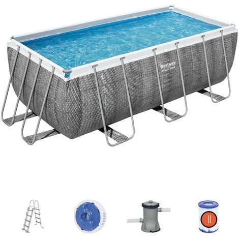 Piscine Hors-sol Tubulaire Bestway Power Steel Ratán 412x201x122 Cm Épurateur à Cartouche De 2 006 L/H Échelle 3 Piscine Hors-sol Tubulaire Bestway Power Steel Ratán 412x201x122 Cm Épurateur à Cartouche De 2 006 L/H Échelle