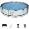 Piscine Hors-sol Tubulaire Bestway Steel Pro Max 457x107 Cm Épurateur à Cartouche De 3 028 L/H Bâche Et Échelle