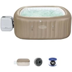 Spa Gonflable Bestway Lay-Z-Spa Palma HydroJet 5-7 Personnes Carré 201x201x80 Cm