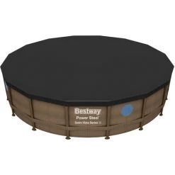 Piscine Hors-sol Tubulaire Bestway Power Steel Imitation Rotin 488x122 Cm Épurateur à Cartouche De 5 678 L/H Bâche Et Échelle -BESTWAY Soldes Boutique 53282186 3